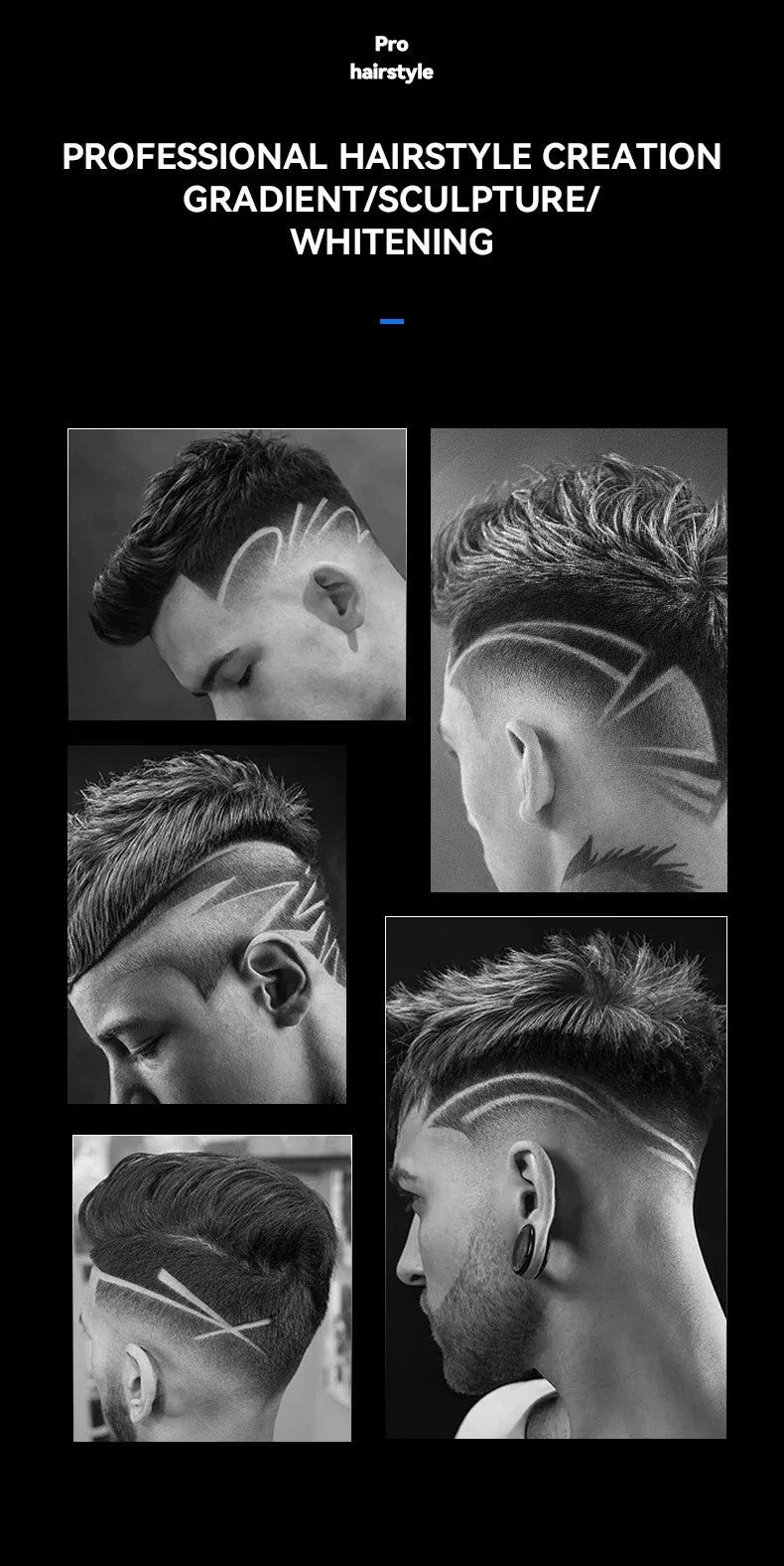 Cordless Zero Gap Hair Trimmer for Barbers and Home Use - Kemei 2293