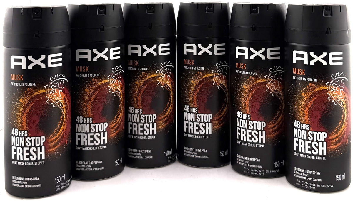 Axe Deodorant Body Spray Musk Collection - 150ml Bulk & Variety Packs