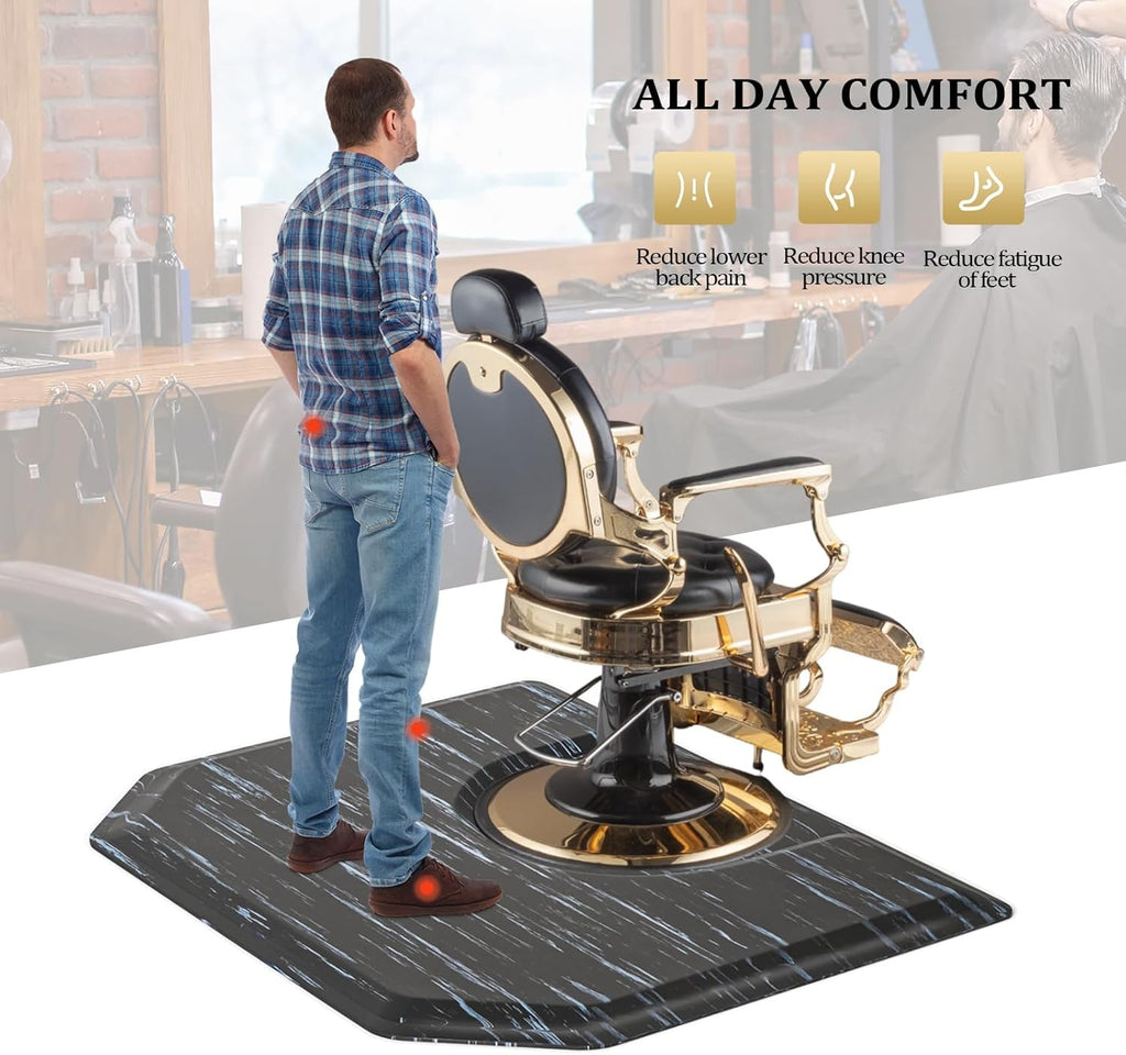 4x5 Ft Anti Fatigue Salon Floor Mat with Supportive Foam and Waterproof Surface