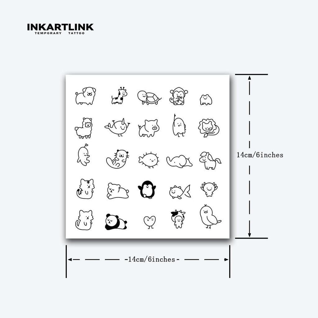 INKARTLINK Tattoo Tech: Extra-Large Temporary Tattoos, 2 Sheets