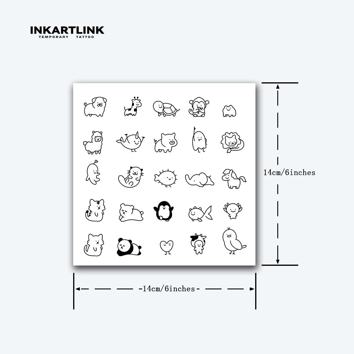 INKARTLINK Tattoo Tech: Extra-Large Temporary Tattoos, 2 Sheets