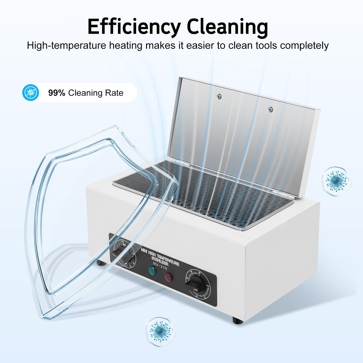 Electric Dental and Nail Tool Sterilizer Box | Metal Heat Disinfection Machine 200°C