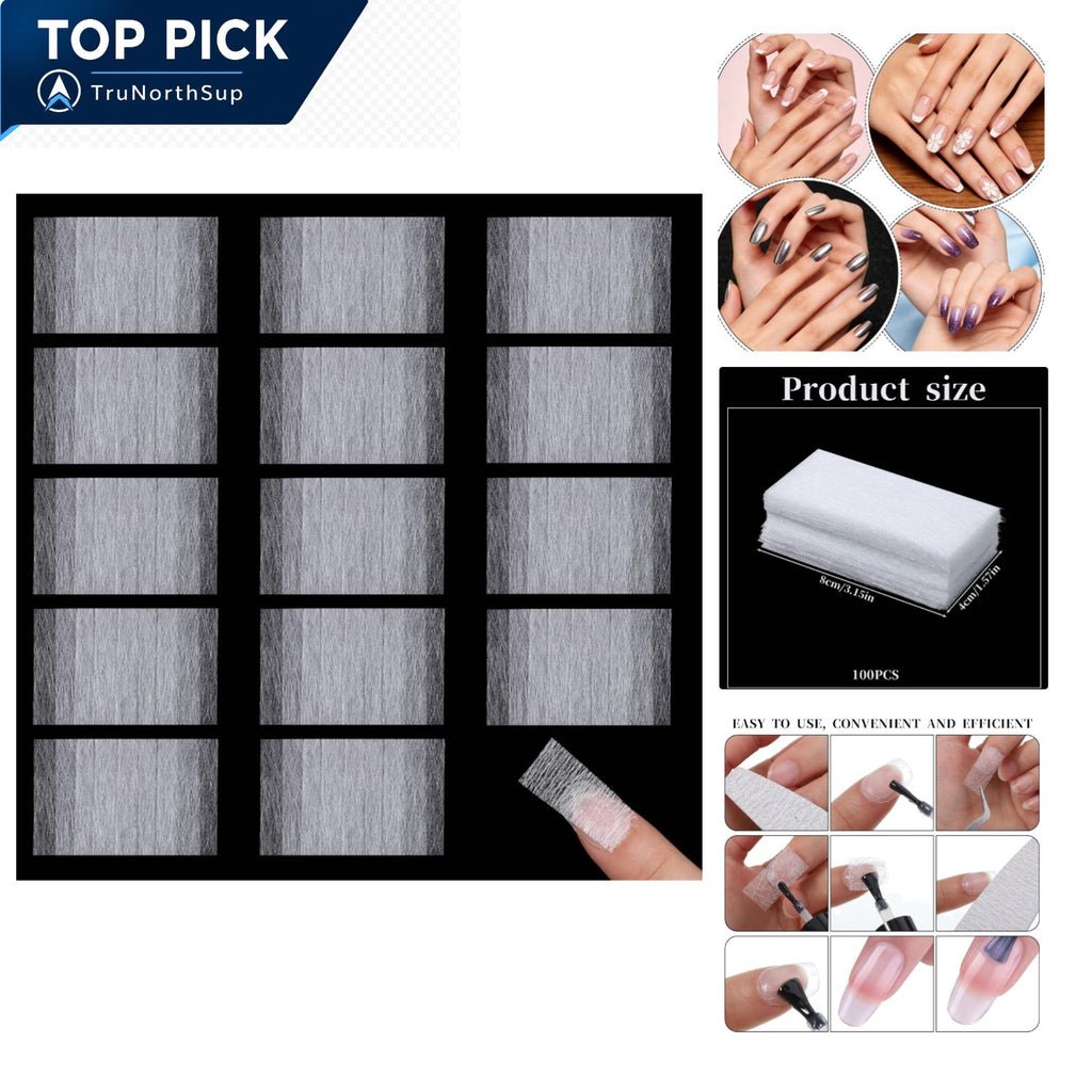 Silk Nail Extension Wraps 100 Pcs for Nail Strengthening & Repair