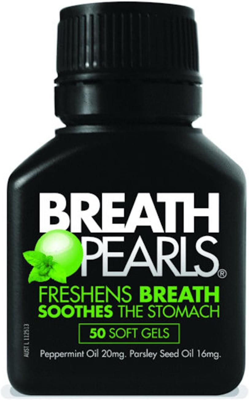 Breath Freshening Softgels - Long Lasting Natural Breath Freshener, 50 Capsules