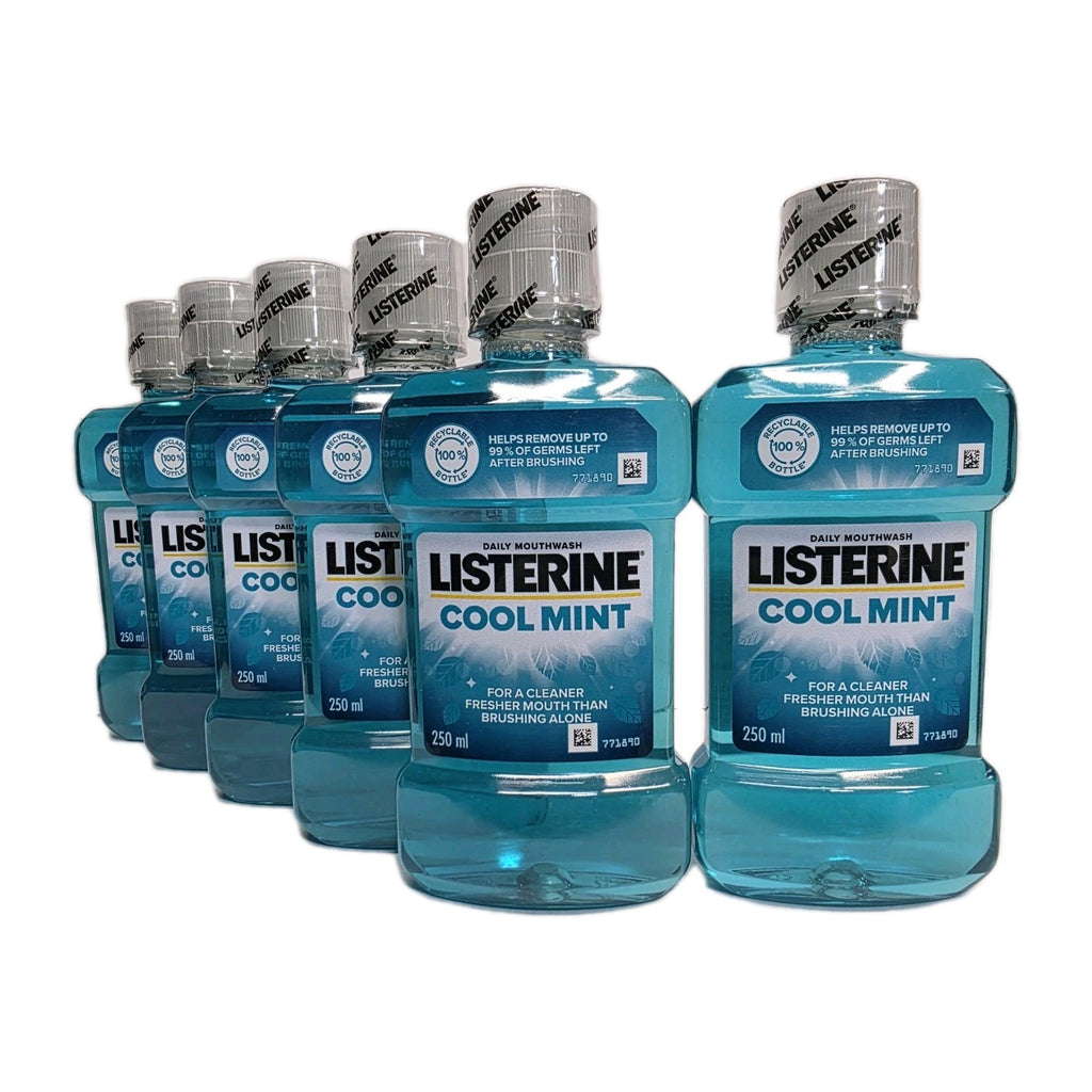 Pack of 6 Mint Mouthwash Bottles - 250ml | Fresh Breath Oral Care