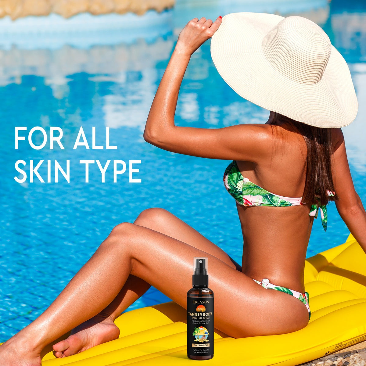 Self Tanner Spray for Face & Body - Natural Glow, Quick Dry, Streak-Free 100ml
