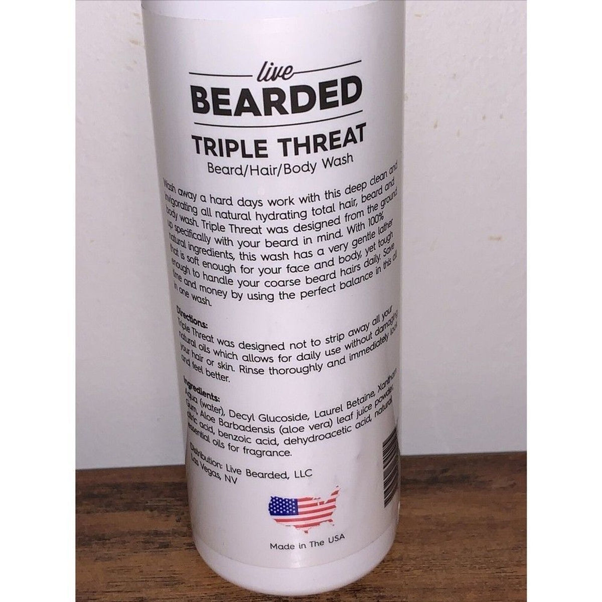 Men's Beard & Body Wash - Citrus Vanilla Scent - 8oz Bottle
