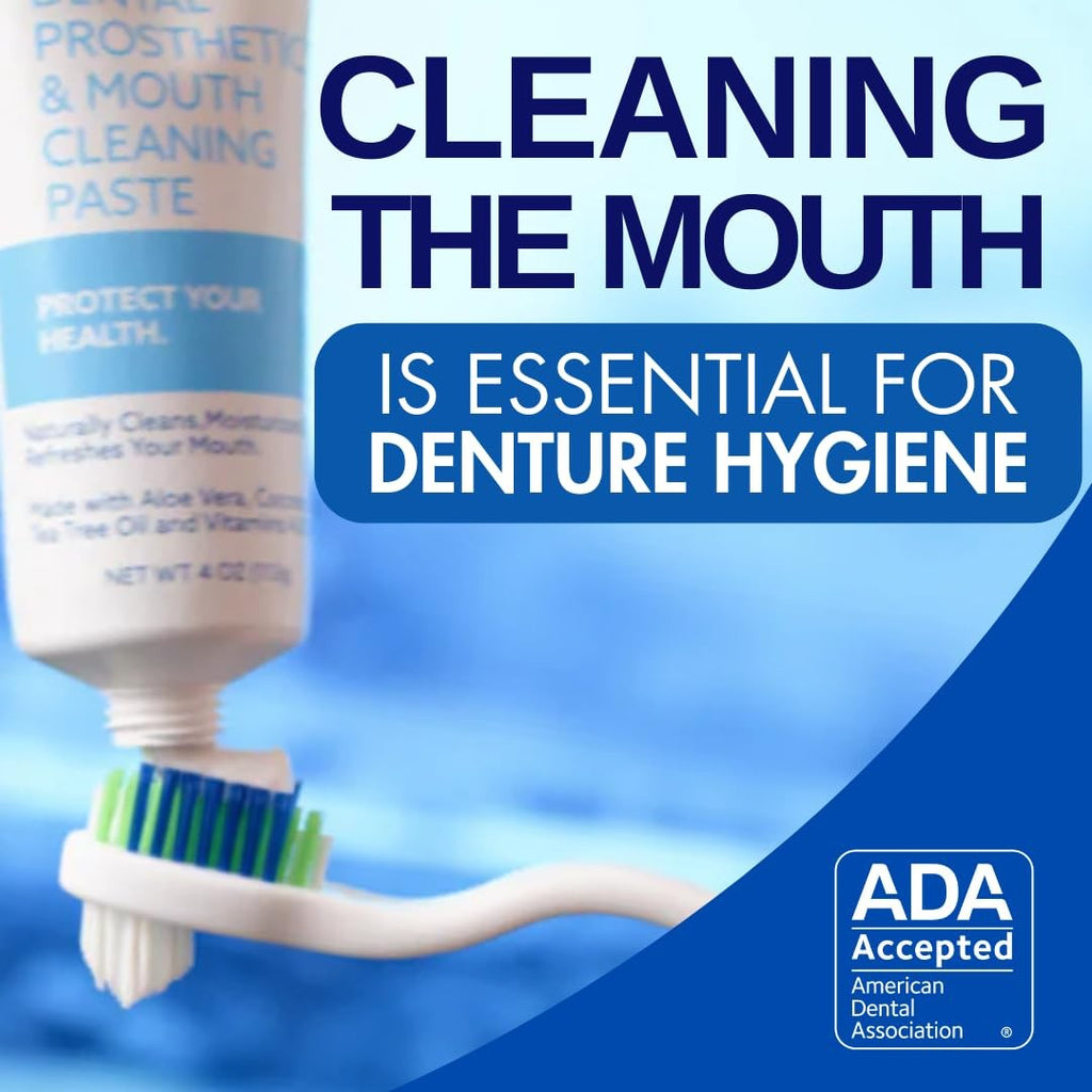 Denture and Gum Cleaning Paste - 4 Fl Oz, Suitable for All Denture Types