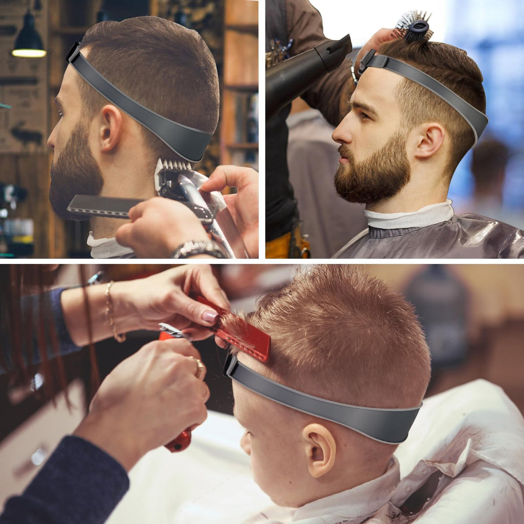 Adjustable Silicone Neckline Shaving Template for DIY Haircutting & Hairline Shaping