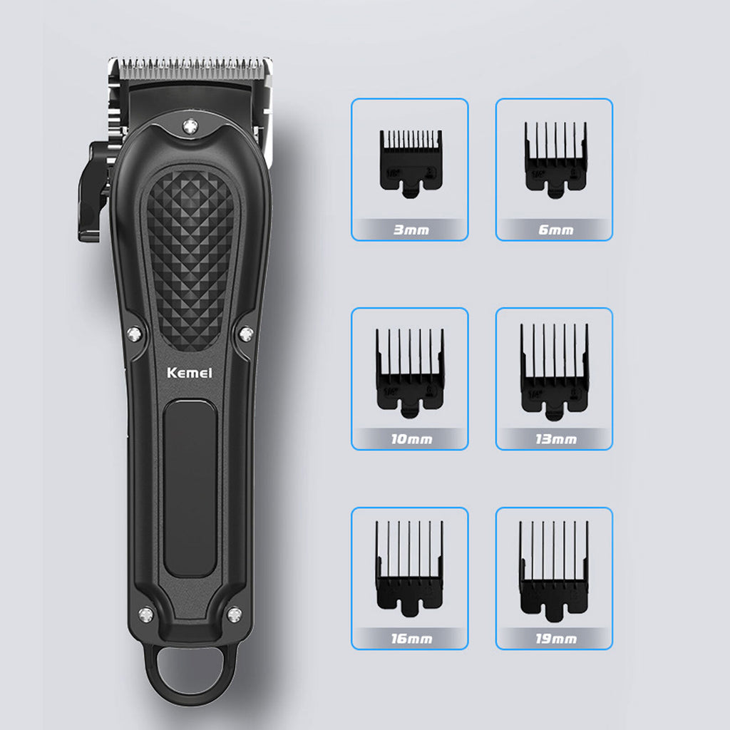 Cordless Hair Clipper and Beard Trimmer Set with Adjustable Guide Combs