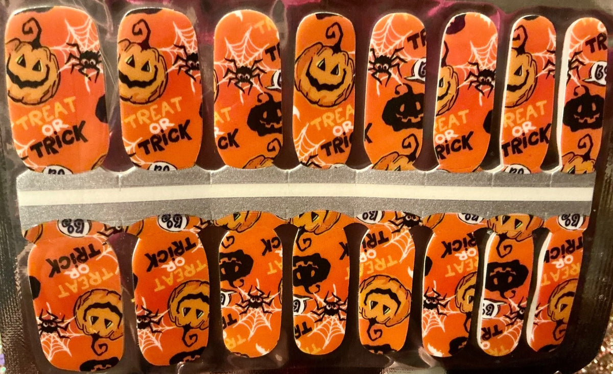 Halloween Color Nail Polish Strips 16 Count - Easy Nail Art Wraps