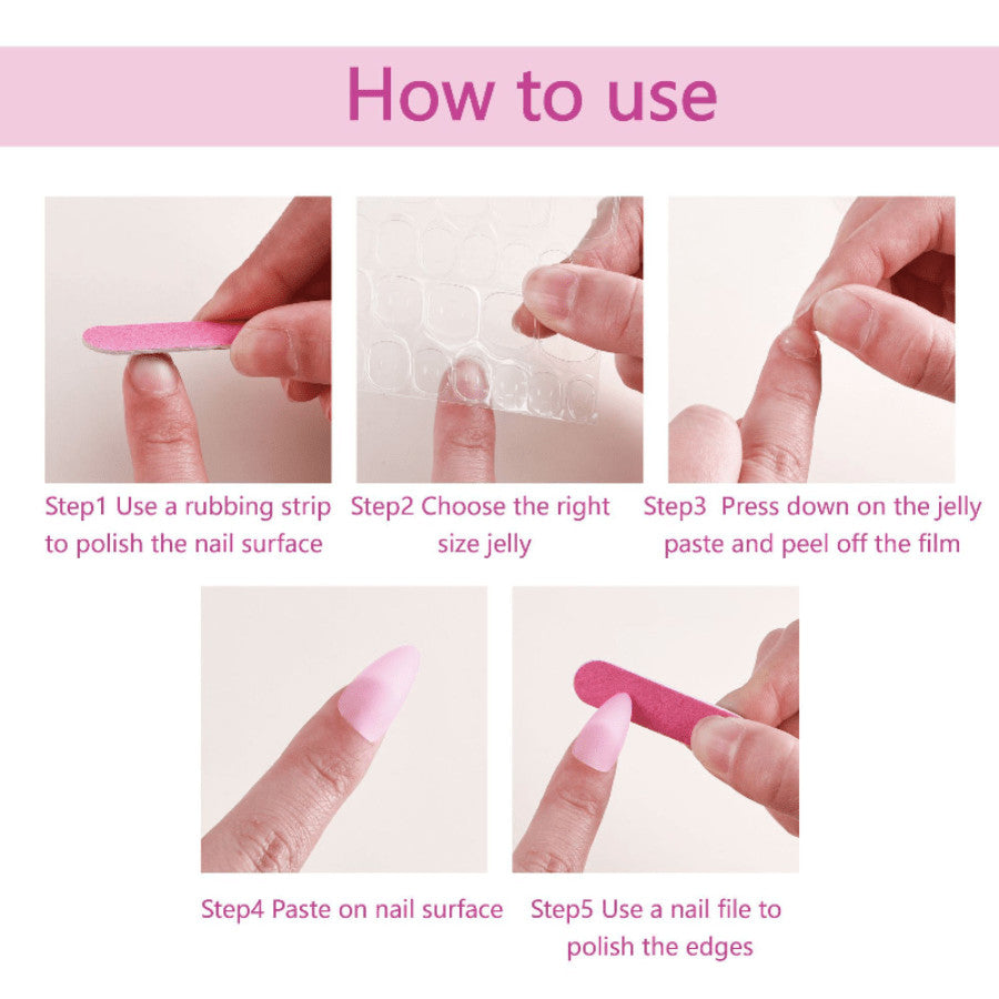 60PCS Almond Press-On Nails - Solid Cream White Glossy Round Fake Nails
