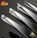 4-Piece Professional Tweezers Set for Eyebrows, Splinters & Ingrown Hair Removal