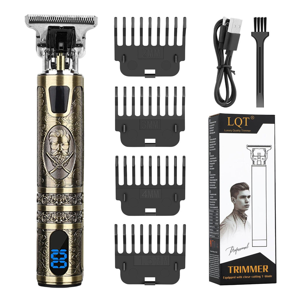 Cordless Men’s Hair Clippers & Beard Trimmer Set with Titanium Blades