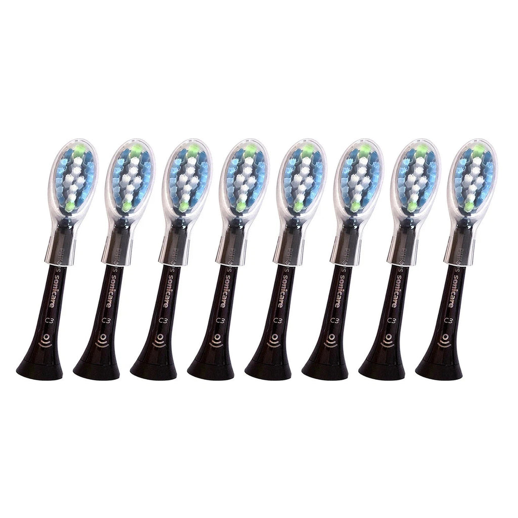 Philips Sonicare DiamondClean C3 Replacement Brush Heads - 8 Pack, Black No Box
