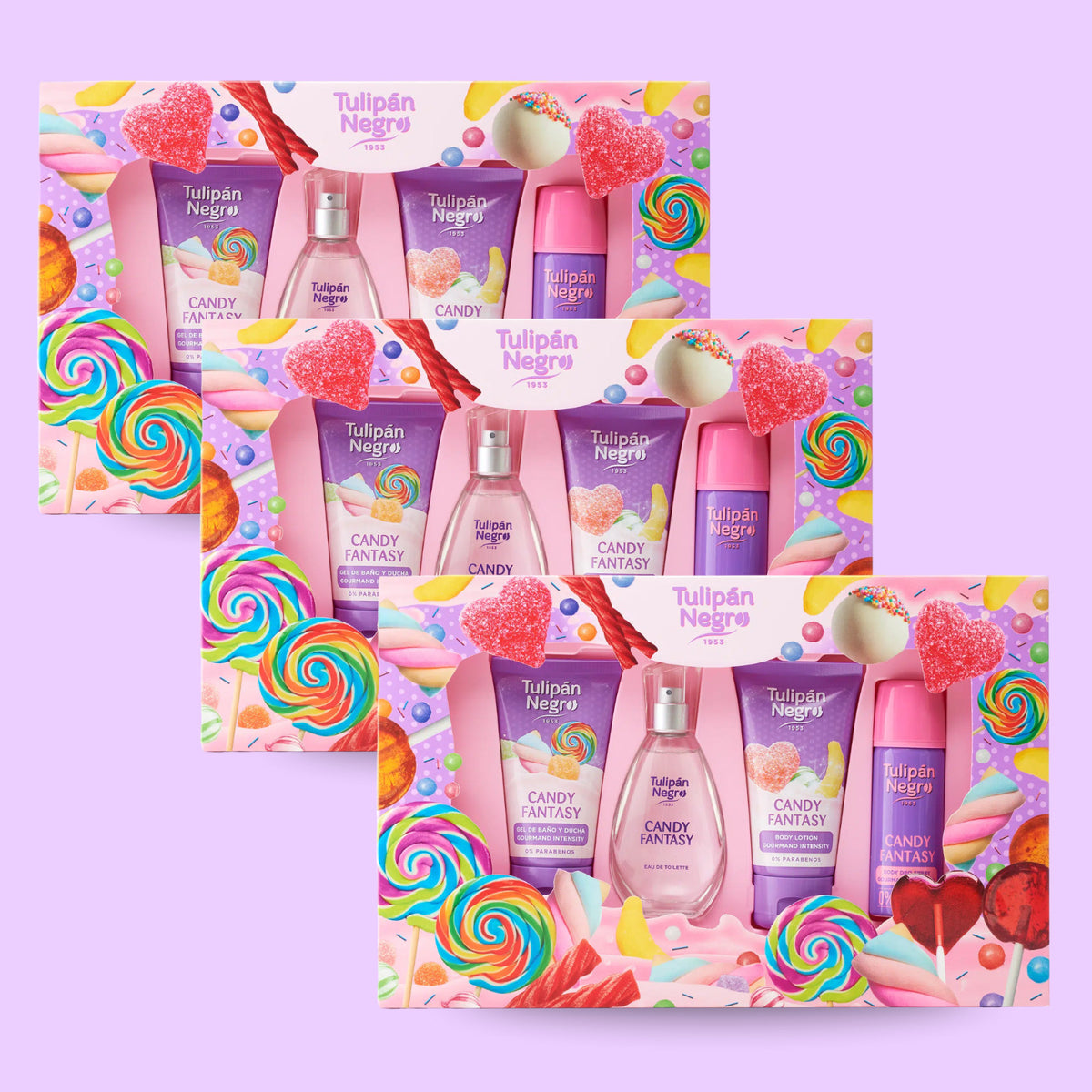 Candy Scented Gift Set with Shower Gel, Lotion, Cologne & Body Spray