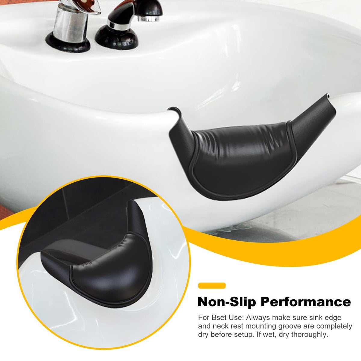 Salon Shampoo Bowl Neck Rest Cushion - Silicone Comfort Support