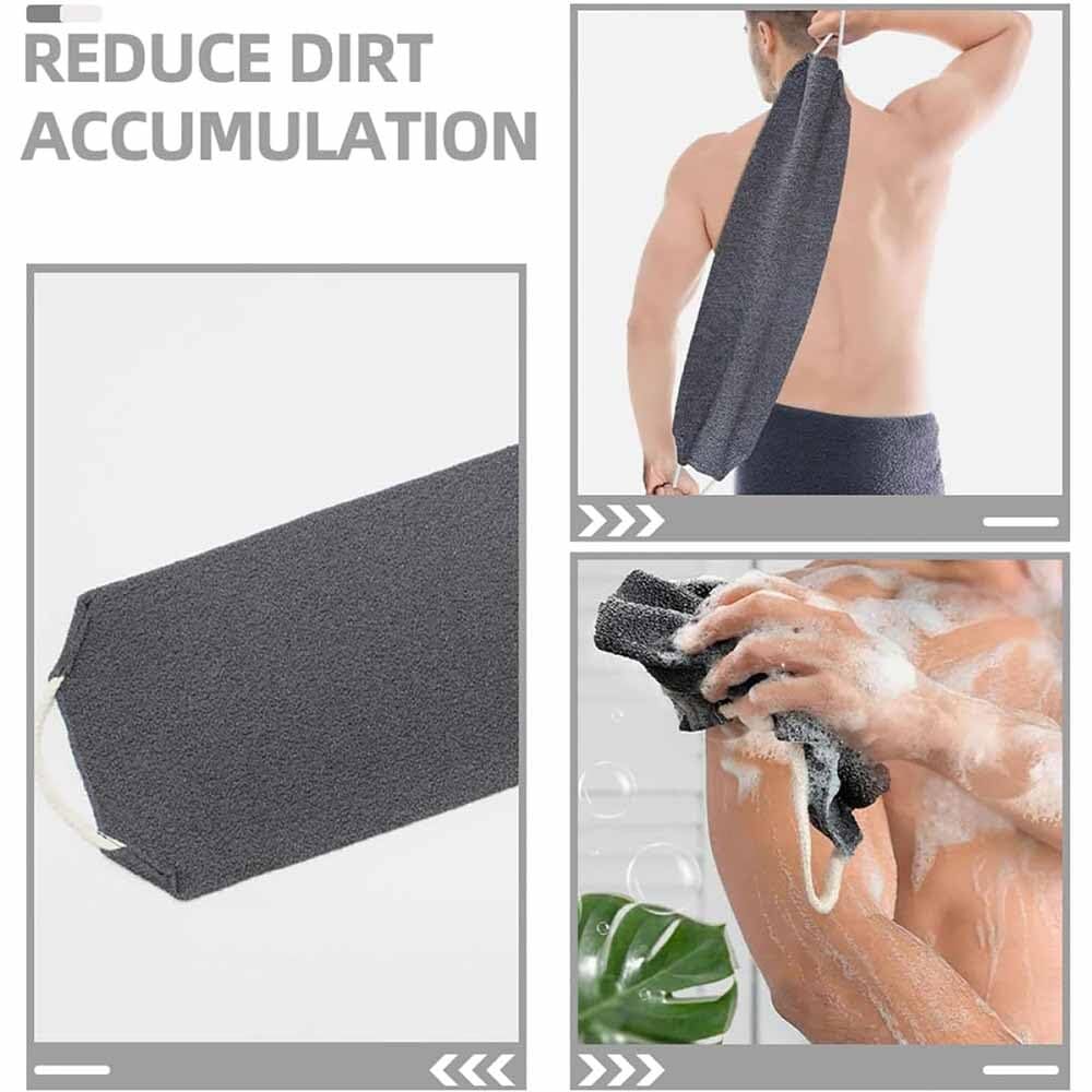 2pcs Exfoliating Back Scrubber Towels for Body Shower & Skin Care