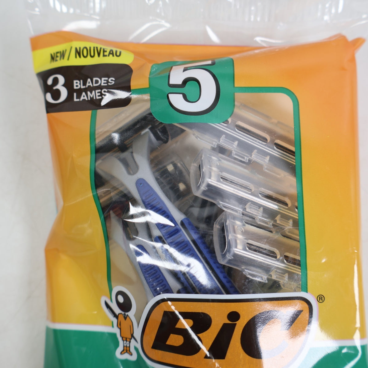 5 Pack Men’s Sensitive 3-Blade Disposable Razors - Pack of 25
