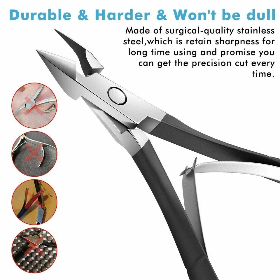 Ingrown Toenail Tool - Stainless Steel Pedicure Nail Clippers for Thick Nails