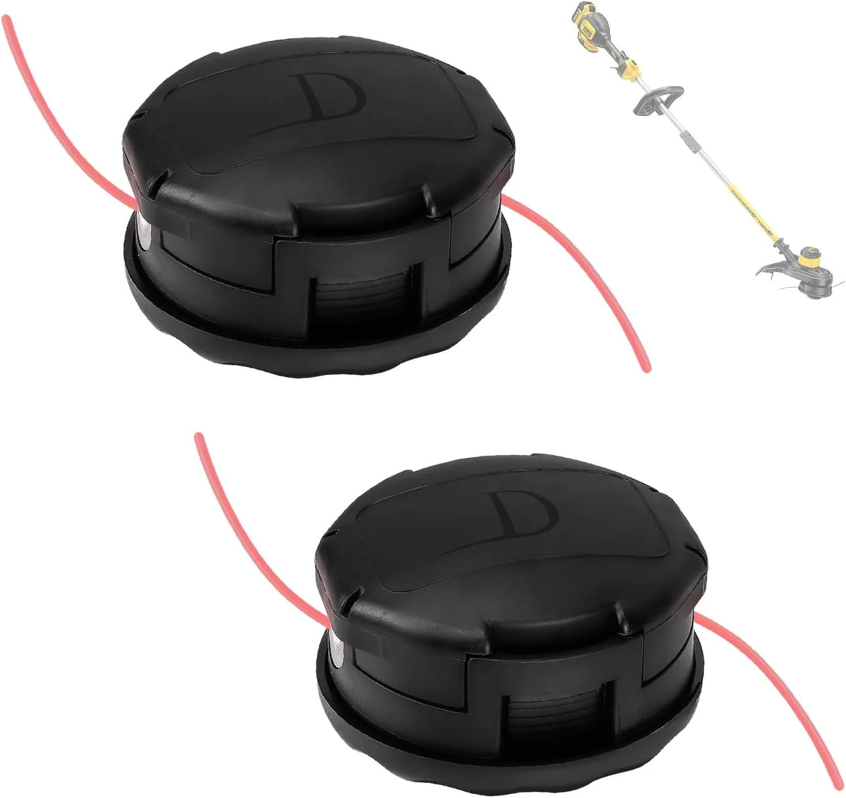 Replacement String Trimmer Head for Dewalt 20V Cordless Weed Eater - Quick Load, Pre-Wound Line