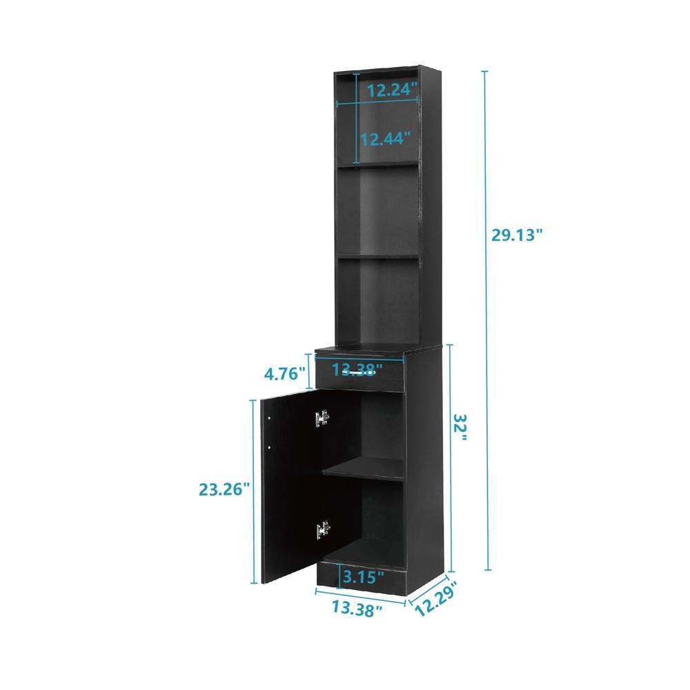 Salon Hair Styling Station Cabinet with Storage Shelves and Lockable Drawers