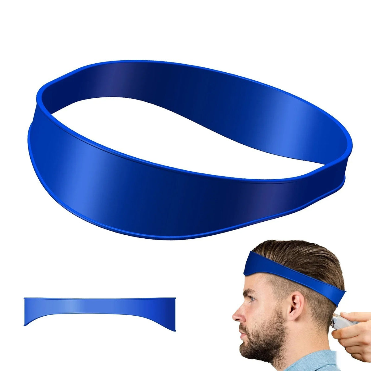 Silicone Haircut & Fade Guide Headband - DIY Barber Template for Hair Trimming