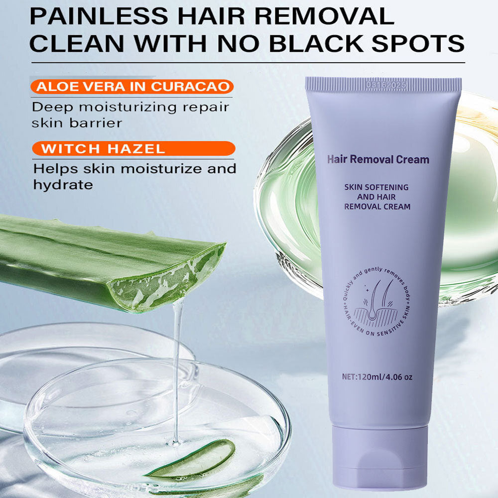 Painless Body Hair Removal Cream for Sensitive Skin - Multiple Quantities