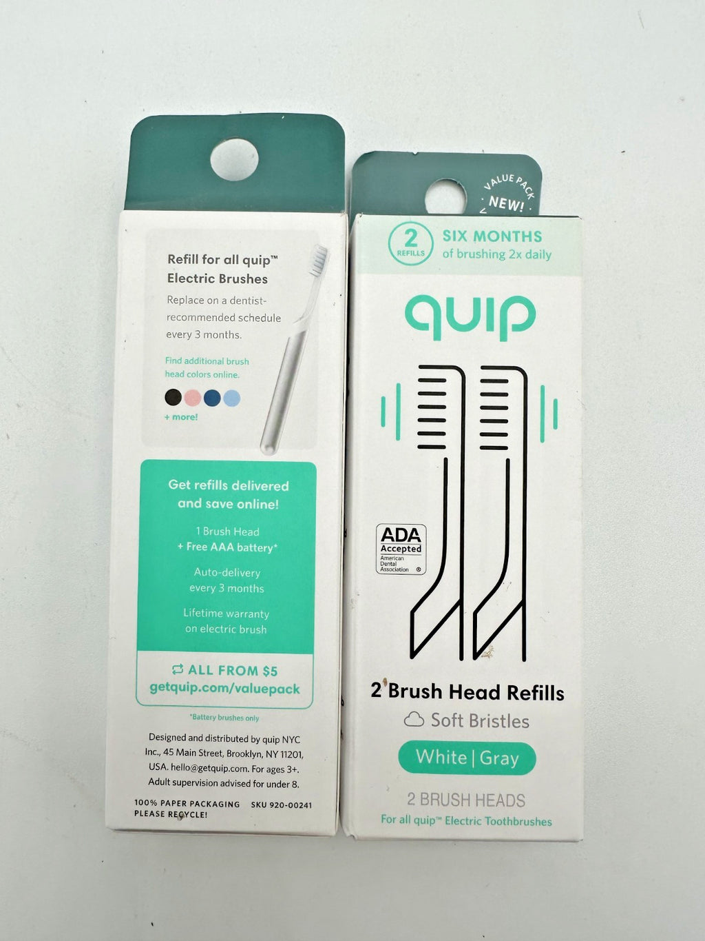 Toothbrush Replacement Heads 4-Pack for Quip Electric Toothbrush - Free Shipping