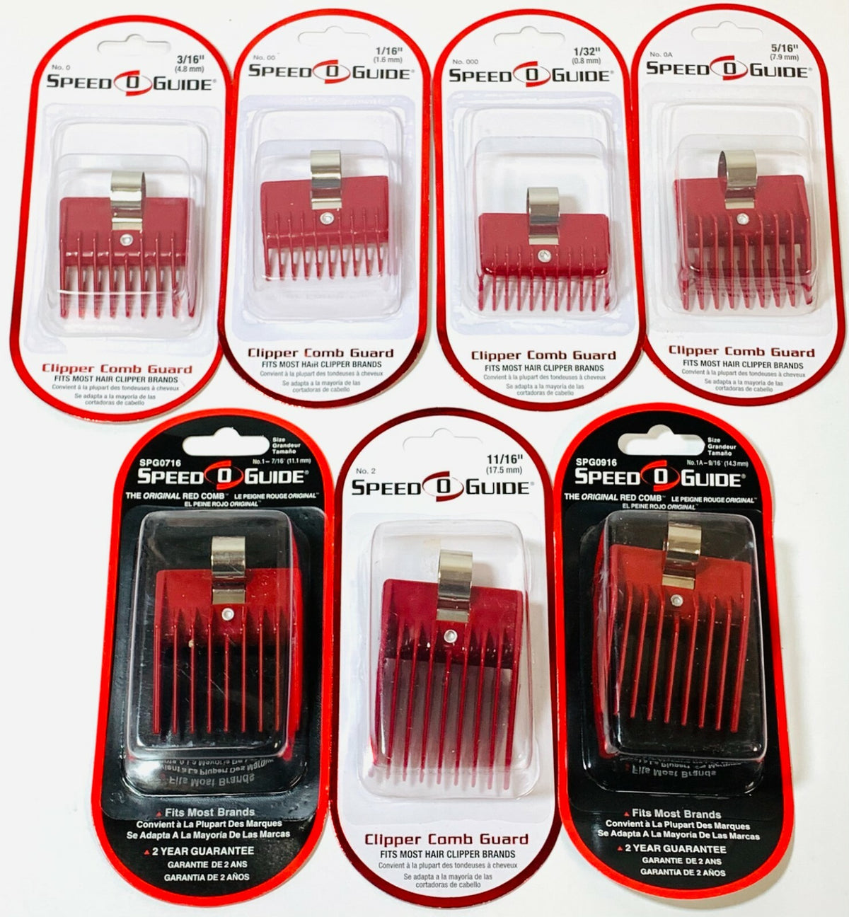 Universal Hair Clipper Comb Attachments Set for Most Clippers - Multiple Sizes