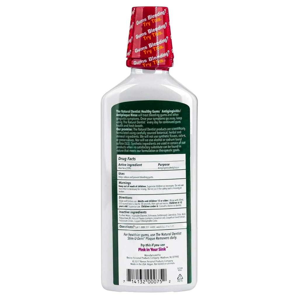 Natural Dentist Antigingivitis Mouthwash Peppermint Twist 16.9 fl oz