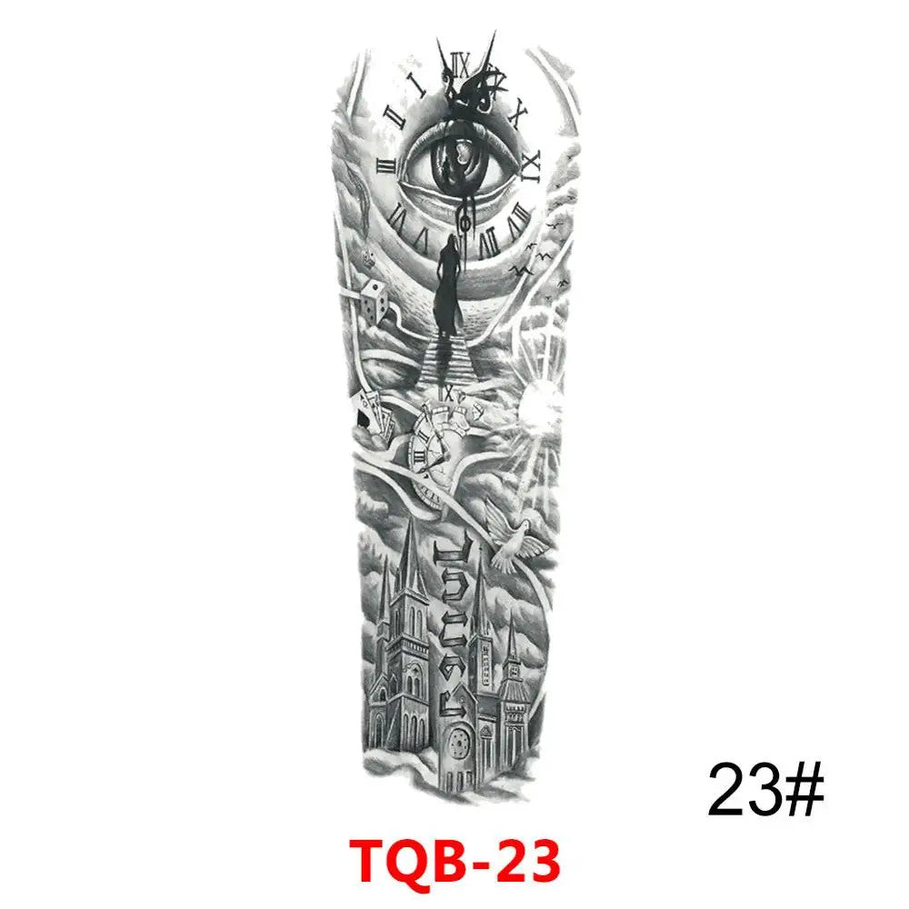 Full Arm Tattoo Sleeve - Large Waterproof Temporary Sleeve for Men & Women