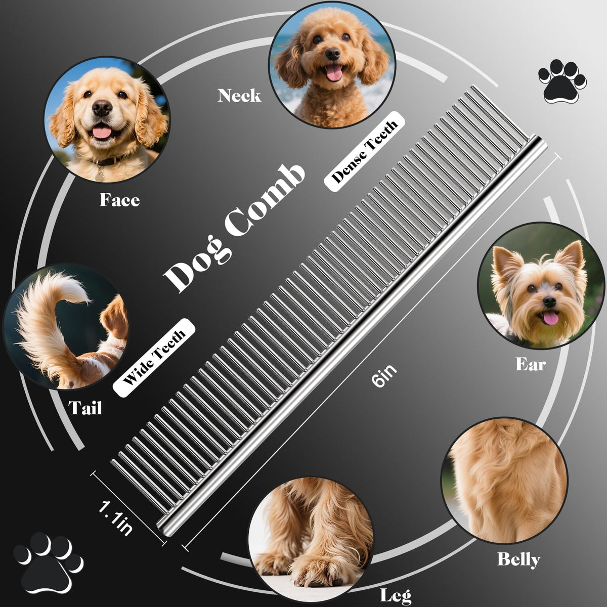4-in-1 Pet Grooming Scissors Kit with Round Tips for Dogs and Cats