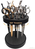 Rotating Wooden Hair Scissors Holder for Salon & Barbershop