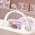 30-Inch LED Half Moon Nail Desk Light with Phone Holder - Professional Manicure Lamp