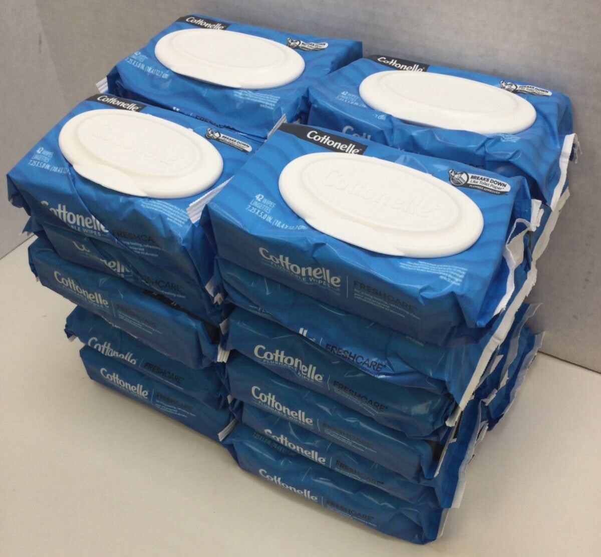 Cottonelle Flushable Wet Wipes 42 Count Per Bag - Bulk 1008 Wipes, Disheveled Packaging