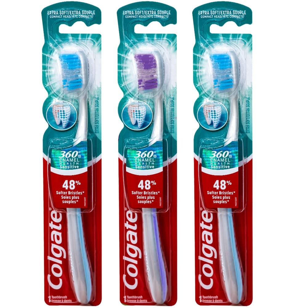Sensitive Toothbrush Set - Extra Soft, Compact Head, 3-Pack