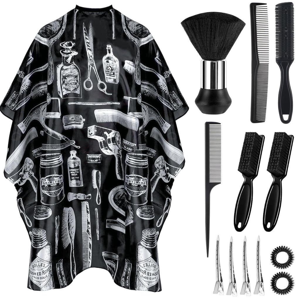Extra Large Hair Cutting Cape with Neck Duster Brush - Waterproof & Adjustable 63" x 55"