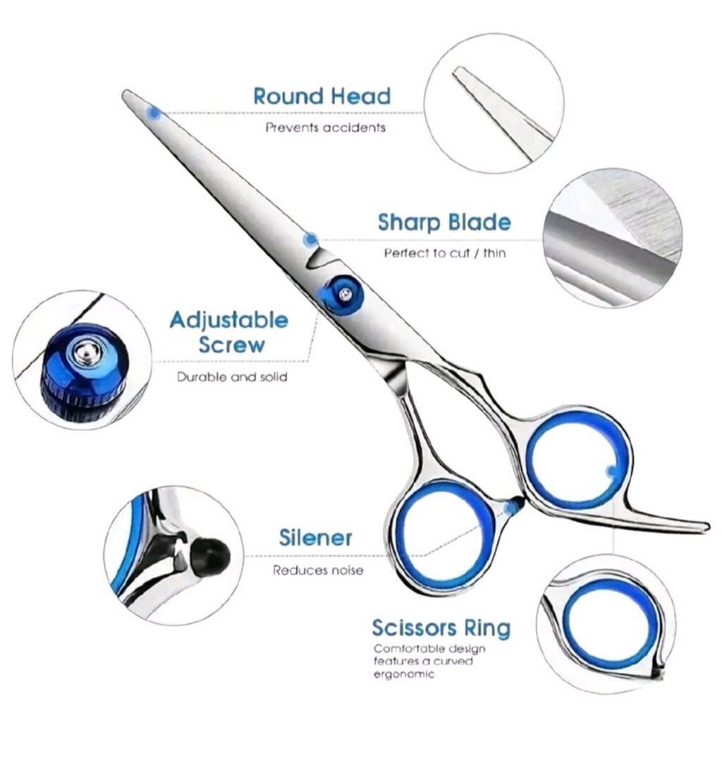 Salon Barber Hair Cutting Shears - 4 Pack Professional Hairdressing Scissors