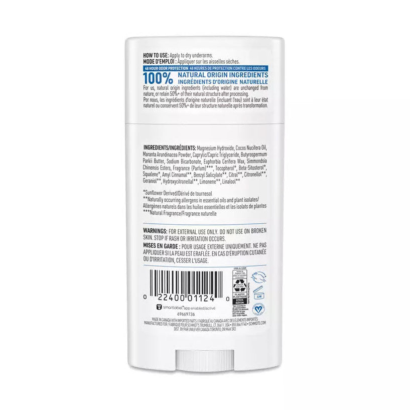 Natural Deodorant Stick Fresh Rain & Birch 2.65 oz Pack of 2 - Vegan, Aluminum-Free