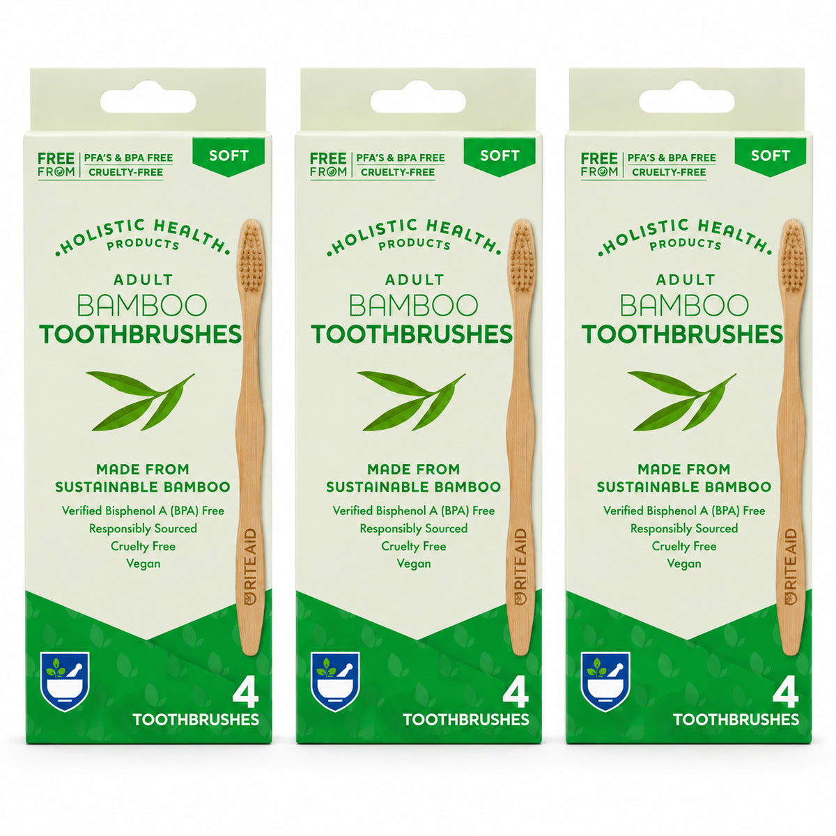 Bamboo Toothbrushes 12 Pack - Soft Bristles for Adults, Natural & BPA-Free