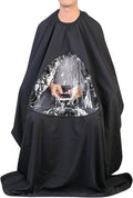 Salon Hairdressing Cape with Viewing Window - Waterproof Silk Cover for Haircut & Color