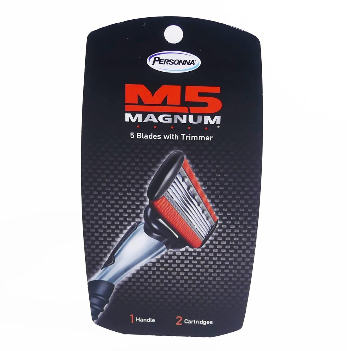 Personna M5 Magnum 5 Blade Razor with Trimmer - Men's Shaving Tool