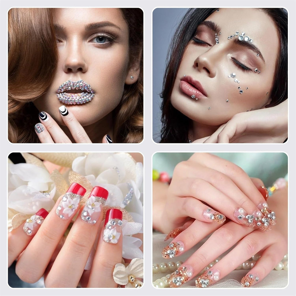 Rhinestone Picker Tool Set - 2 Pack Bedazzling Pen with Tweezer & Wax for Gems & Crystals