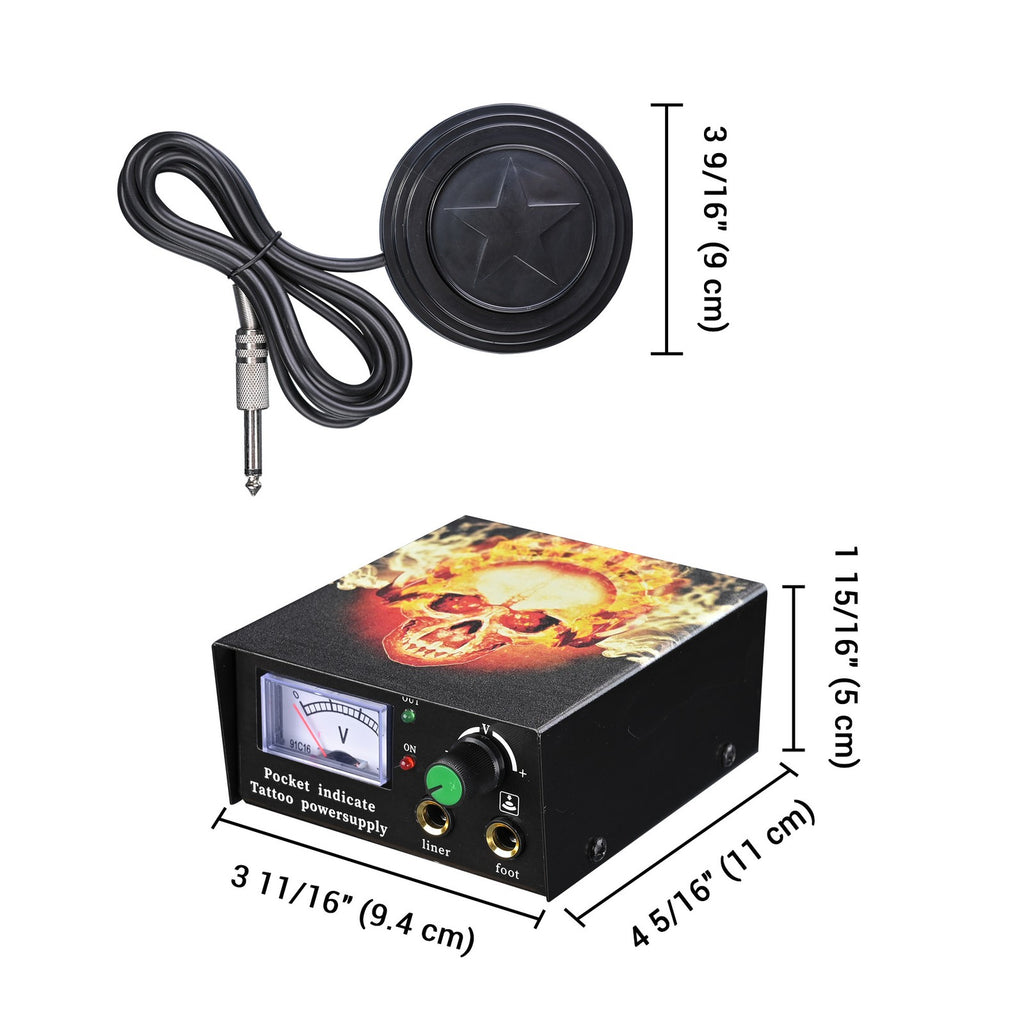 Complete Tattoo Kit with 4 Machines, 40 Inks & Power Supply