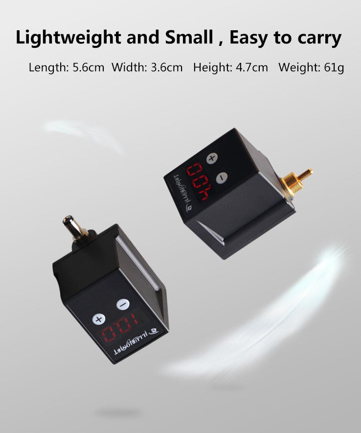 Wireless Tattoo Power Supply Kit with RCA & DC Connection