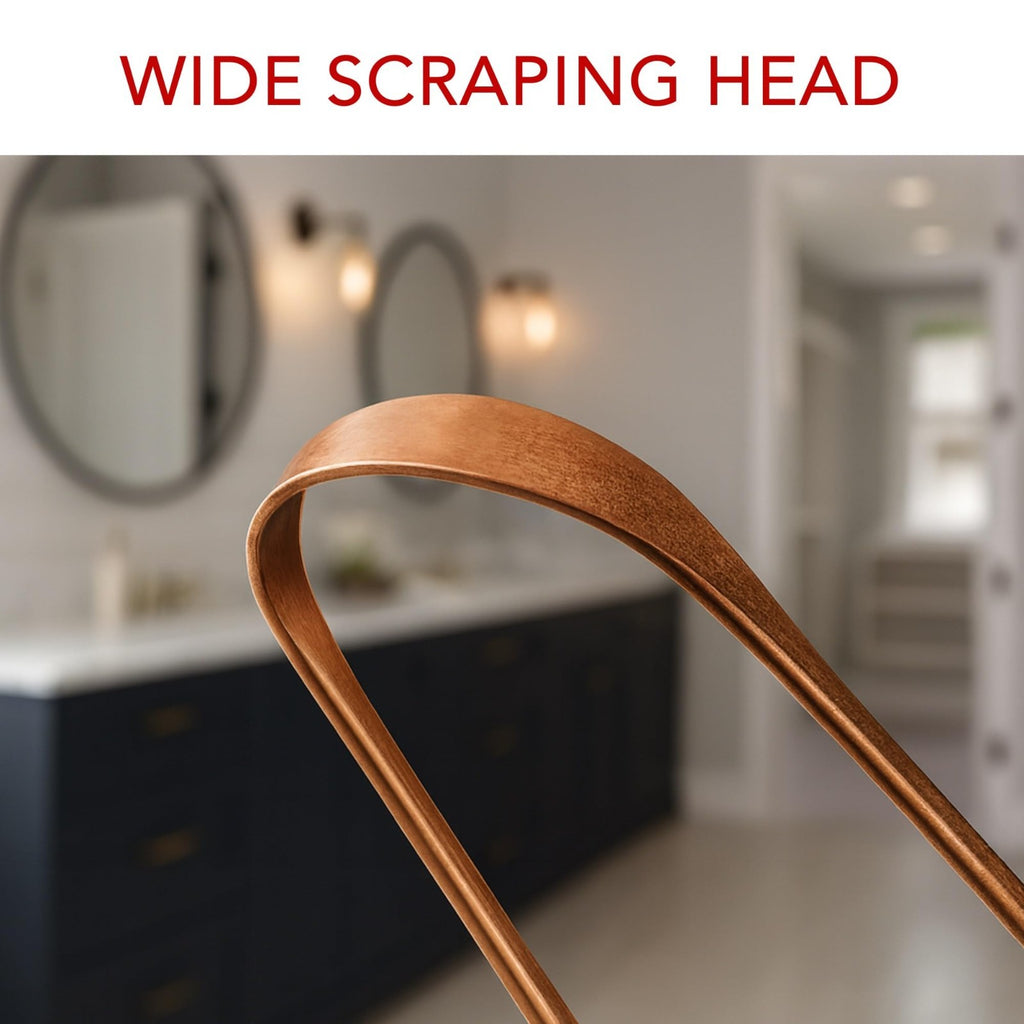 Copper Tongue Scraper 2 Pack - Natural Oral Fresh Breath & Hygiene