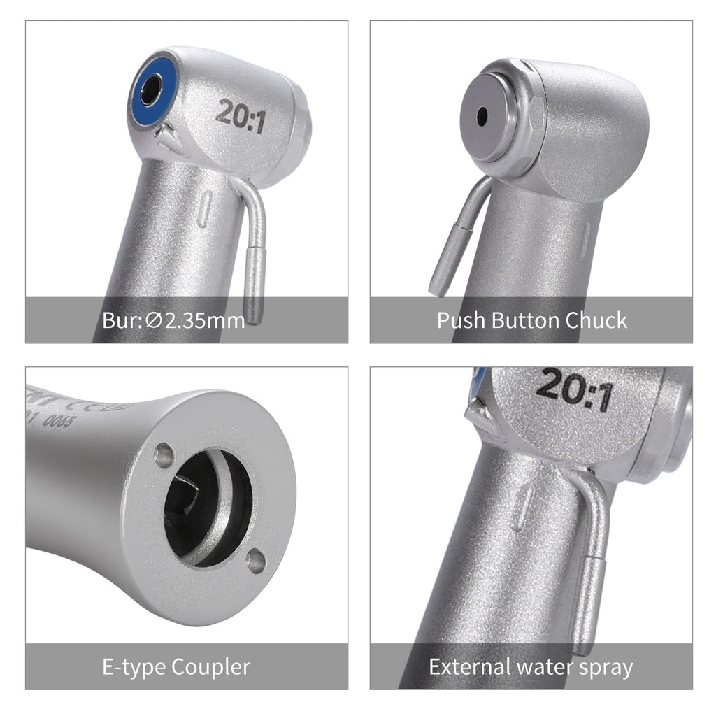 Dental Implant Contra Angle Handpiece 20:1 Reduction Low Speed Push Button SG20