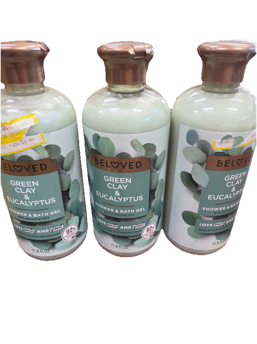Green Clay & Eucalyptus Shower Gel - Essential Oils, 11.8 fl oz, 3 Pack