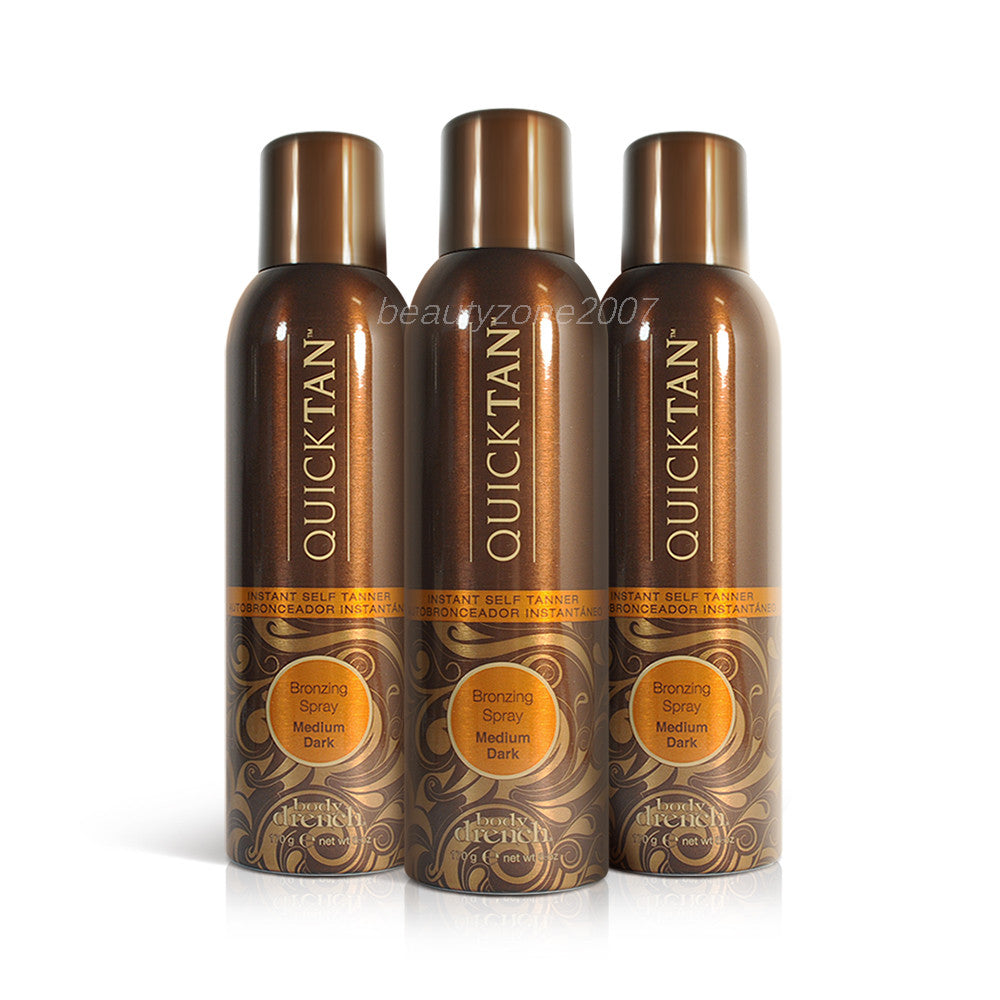 Body Drench Medium-Dark Bronzing Spray 6 Oz | Sunless Tanning Mist (3 Pack)